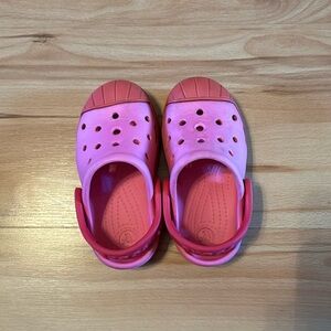Pink crocs